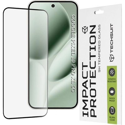 Techsuit Протектор за Google Pixel 10 Pro XL - Techsuit - 111D Пълно покритие / Цяло лепило със стъкло - Черен