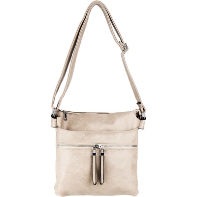 SANDRA dámska crossbody koženková kabelka Béžová