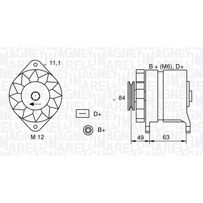 Alternátor MAGNETI MARELLI 063321044010