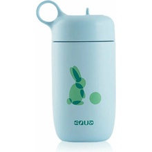 Equa Kids nerezová láhev na vodu pro děti Rabbit 400 ml modrá