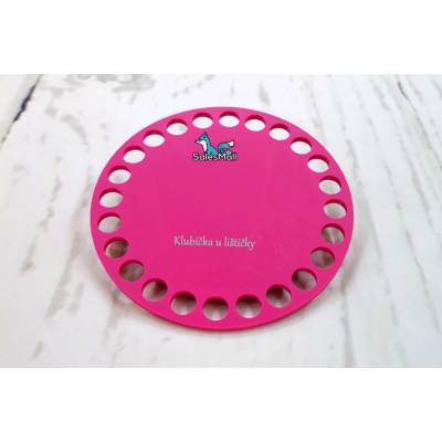 Dno na košík kruh 10cm magenta