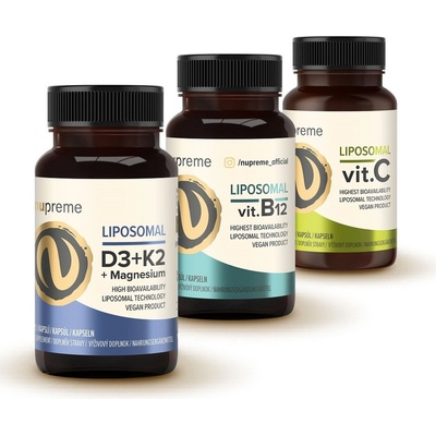 Nupreme Liposomal C 30 kapslí + B12 30 kapslí + D3 K2 Magnesium 30 kapslí