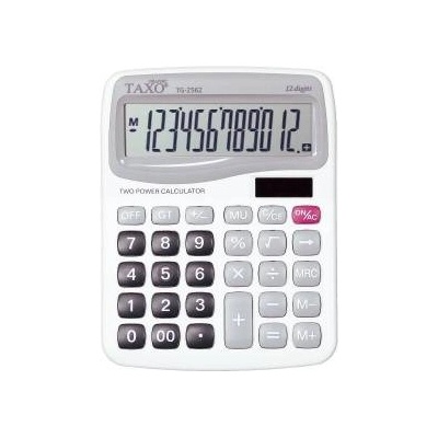 TITANUM Calculator Taxo 12- position white TG-2562