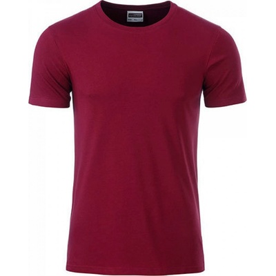James Nicholson Základní tričko Basic T James and Nicholson červená vínová