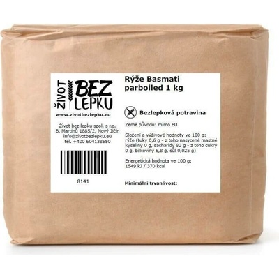 Život bez lepku Basmati rýže parboiled 1 kg