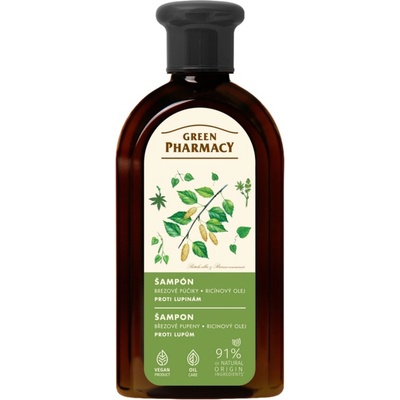 Green Pharmacy šampon proti lupům s břízou a ricinovým olejem 350 ml