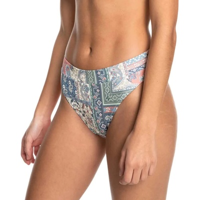 Quiksilver Classic Hi Waist Band Aop bikini bottom - Blue (Paisley Patchwork Faded Denim)