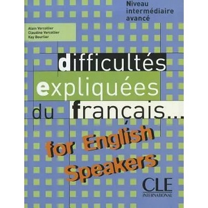 Difficultes expliquees du francais. . . for English speakers | A. Vercollier (ISBN: 9782090337013)