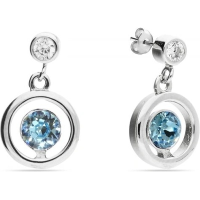 Spark modré se Swarovski Elements Punct KC1088SS18AQ Aqua