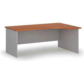 PRIMO Kancelářský rohový pracovní stůl GRAY, 1800 x 1200 mm, pravý, šedá/třešeň