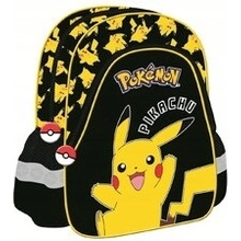 Batoh do školky St. Majewski s jednou komorou, malý, černý, s motivem Pokémon