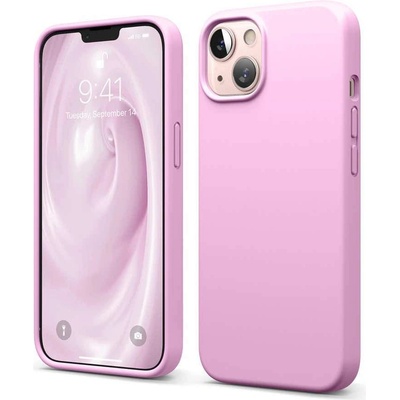 elago Soft Silicone Case - силиконов (TPU) калъф за iPhone 13 (розов)