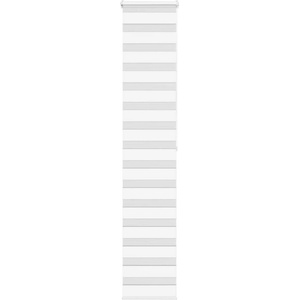 vidaXL Зеброва щора бял 50x200 см ширина на плата 45, 9 cm полиестер (4014771)