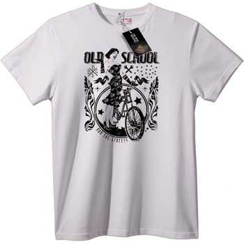 NOONEBRAND Тениска Олдскул Колело - 2XL, White