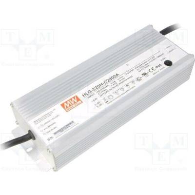 MEAN WELL HLG-320H-C2800A Napájecí zdroj: spínaný; LED; 320W; 57÷114VDC; 1400÷2800mA; IP65