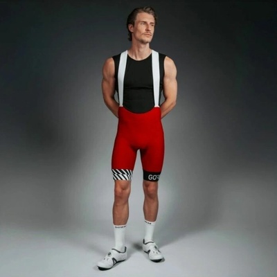 Gore Swiftride Optical Bib Shorts Mens utility red
