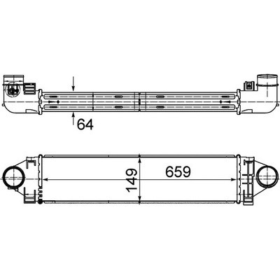 Chladič plniaceho vzduchu MAHLE ORIGINAL CI 499 000S (CI499000S)
