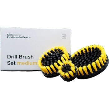 Koch-Chemie Drill Brush Set medium - Комплект 3 бр. Меки четки за акумулаторна бормашина (4559)