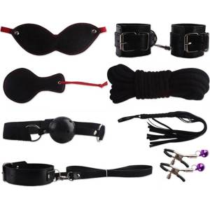  BDSM κомплект Bondage Kit in black 8 части