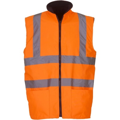Yoko vesta HV008F Hi-Vis oboustranná fleecová výstražná oranžová fluorescent