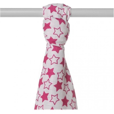 Kikko Bambusové osušky 90x100 cm Little Stars Magenta