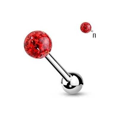 Šperky4U Piercing do jazyka vnitřní závit PJ1015-C