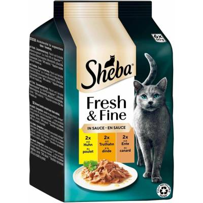 Sheba Fresh und Fine omáčka s kuřetem, krůtou a kachnou 36x50 g
