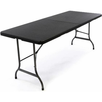 Garthen 37108 Skládací zahradní stůl černý 180 x 75 cm