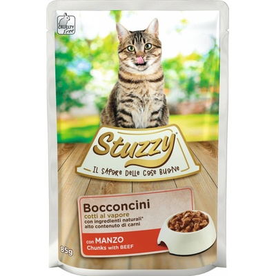 Stuzzy Cat Adult kousky hovädzieho 85 g