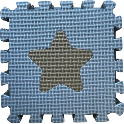Baby Dan Hracia podložka puzzle 90x90 cm Geometrické tvary Blue 2021