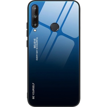 Huawei Калъф Gradient Glass за Huawei P40 Lite E - Черен/Син KP10449
