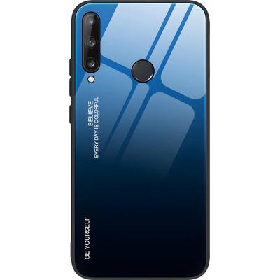 Huawei Калъф Gradient Glass за Huawei P40 Lite E - Черен/Син KP10449