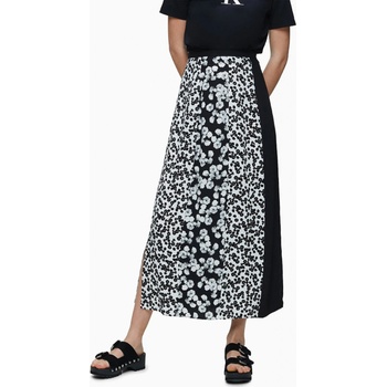 Calvin Klein maxi sukně Floral černobílá