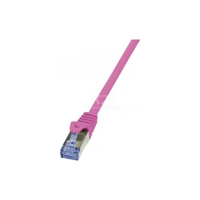 Logilink CQ3019S kat.6A, S/FTP, PIMF, 0,25m, růžový