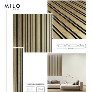 Lamelio Десен оребрен краен панел Lamelio Milo със златно покритие 2.6x270 см (ZP1-Z)