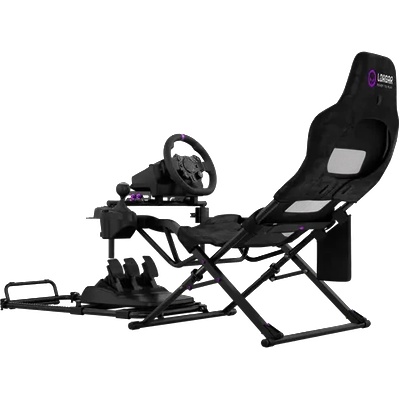 LORGAR FLEX RAF1, Sim Racing Cockpit Advanced, Foldable, 150x72x113 cm-playing, 38x72x126cm-folded, Black (LRG-RAF1)