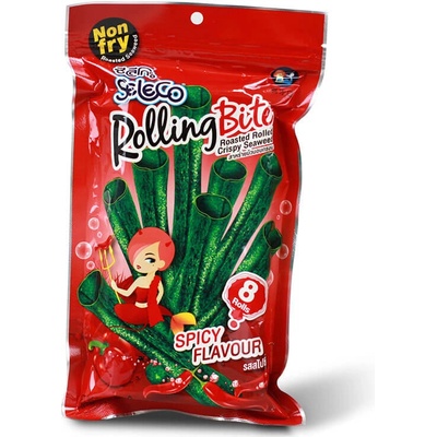 Rolling Bite Snack z morských rias pikantná príchuť SELECO 28 g