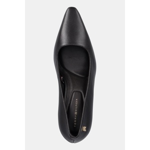 Tommy Hilfiger Кожени обувки с тънък ток TH LOGO LTH PUMP SLANTED HL (FW0FW09008) - answear - 170,14 лв
