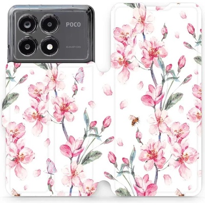Mobiwear Xiaomi Poco X6 Pro 5G M124S Růžové květy