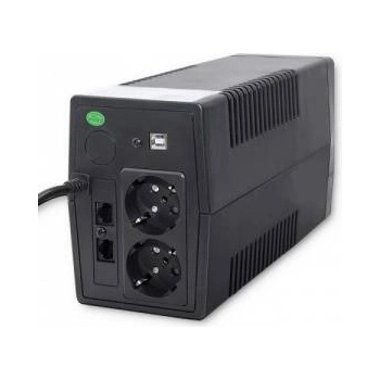 Qoltec Monolith UPS Adapter | 650VA | 360W | LCD | USB | RJ45