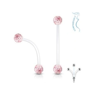 Šperky4U pružný těhotenský piercing do pupíku WP0021-R