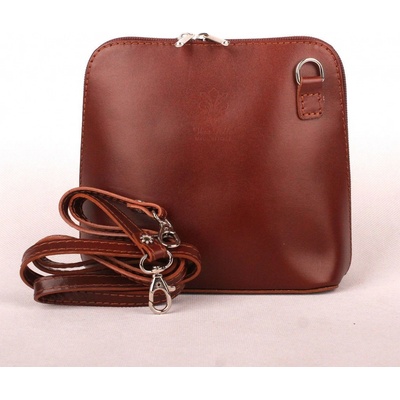 Malá kožená crossbody kabelka no. 55 hnědá