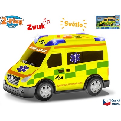 2-Play Traffic Auto ambulance CZ design 13,5cm volný chod se světlem a zvukem v krabičce