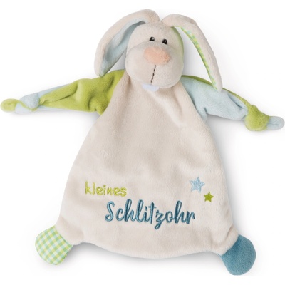 NICI Кърпичка за гушкане NICI - Kleines Schlitzohr, заек, 25 х 25 cm (47131)