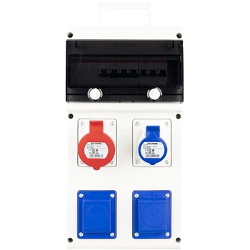 SCAME Табло 632.4500 тип А сглобено с индустриални контакти и токови защити ABB - 632.4500-A (632.4500-A)