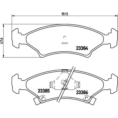 BREMBO Sada brzdových destiček, kotoučová brzda P30009