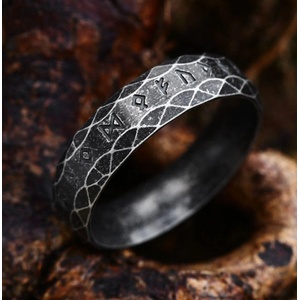 NNM пръстен Viking Runes - SS8-R225 black