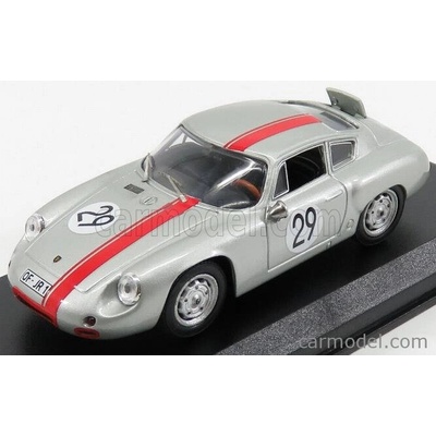 Carrera Best model Porsche 356b Abarth N 29 1000km Nurburgring 1963 Rank Wutherich Silver Red 1:43