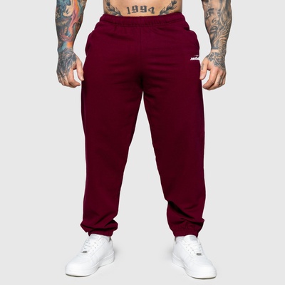 Iron Aesthetics Oversized tepláky Relaxed bordové – Zboží Mobilmania