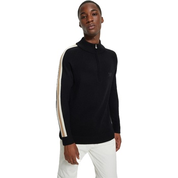 HUGO BOSS Men's Quarter-Zip Fleece - Black